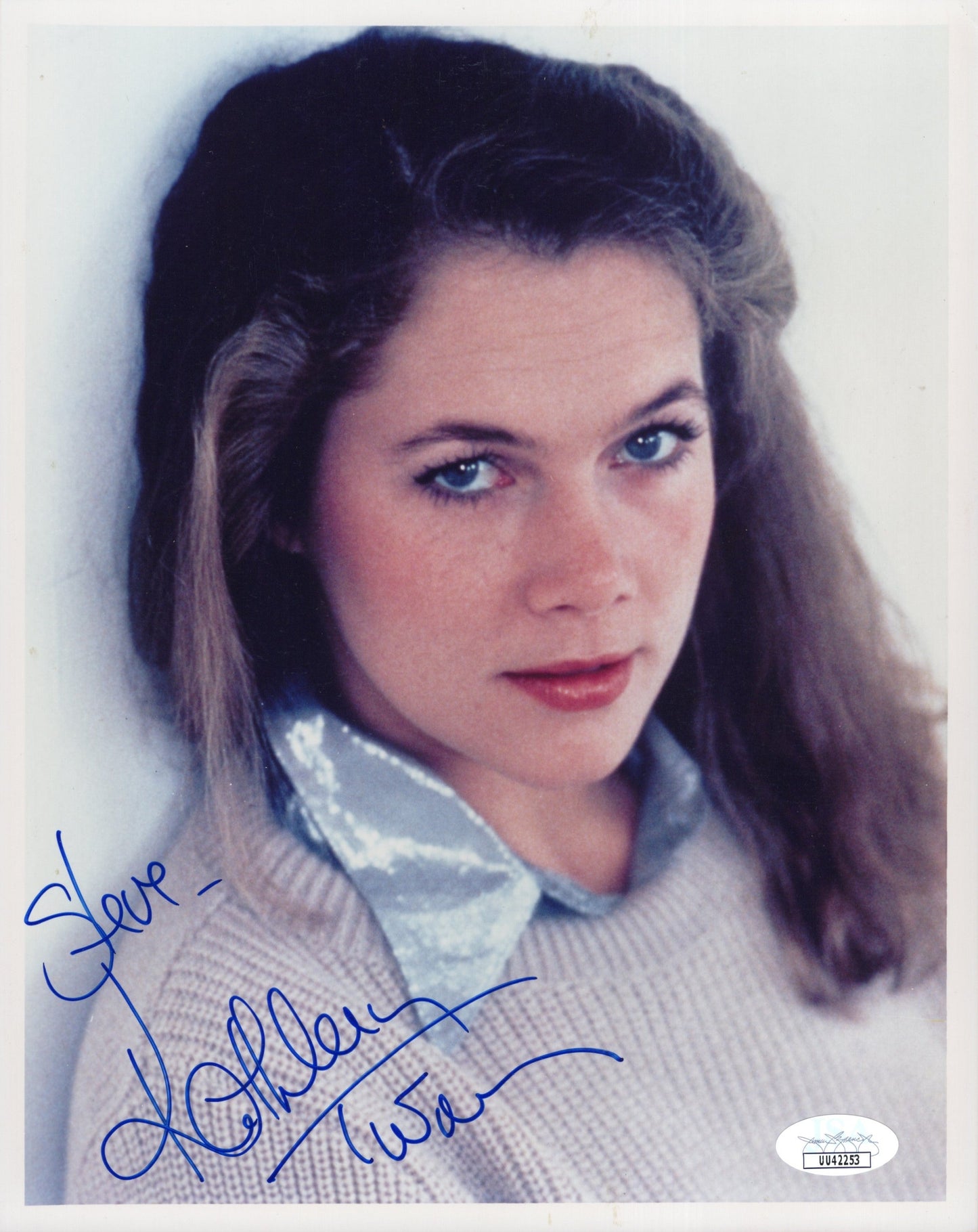 Kathleen Turner Signed 8x10 Photo Personalized "Steve", JSA & PSA Certified
