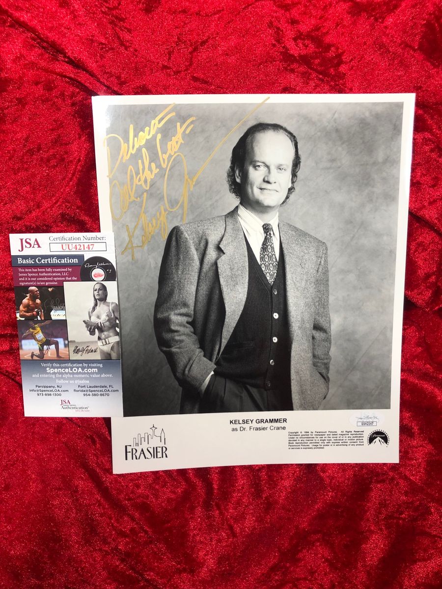 Kelsey Grammer 8x10 B&W Half Length Autographed Photo JSA Cert