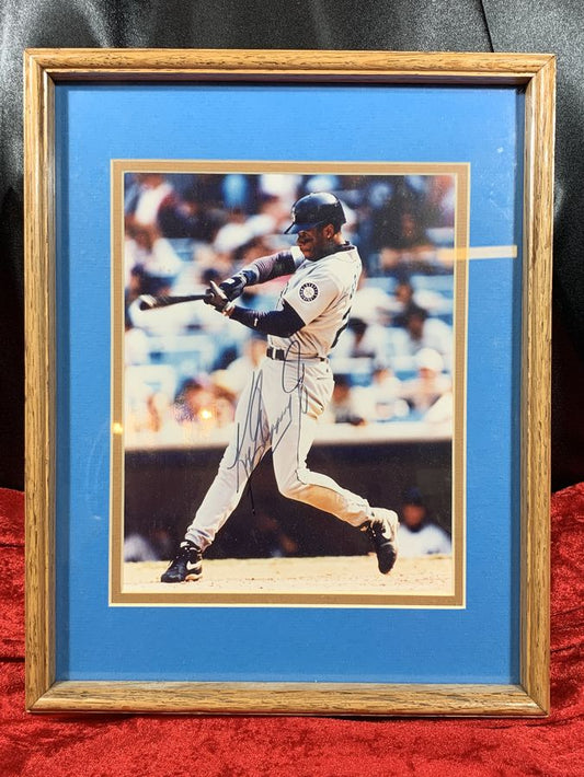 Ken Griffey Jr. Signed Photo Seattle Mariners Framed 8x10 JSA COA