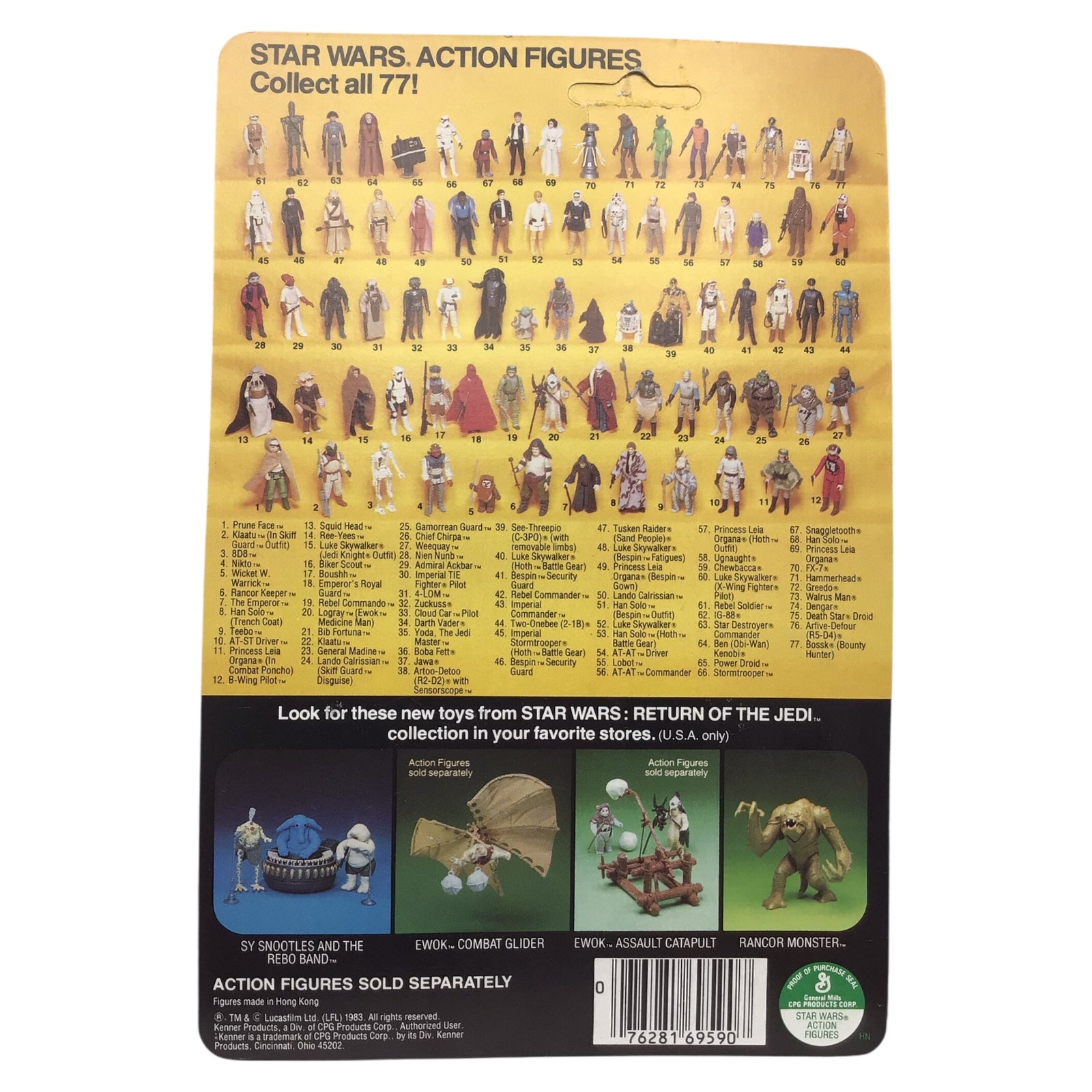 Kenner Star Wars R2-D2 with Sensorscope Action Figure – Return of the Jedi Carded Figure (Unpunched)