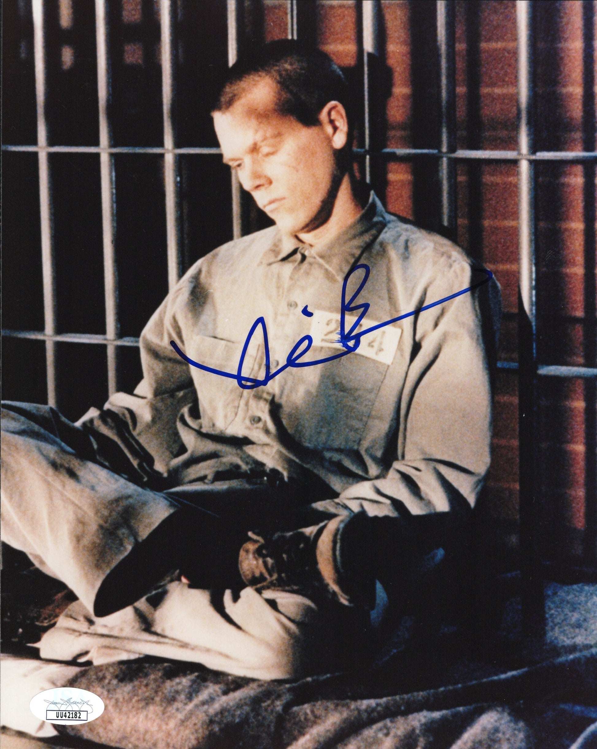 Kevin Bacon Signed Photo 8x10, Kevin Bacon Autograph in Murder in the First, JSA and PSA Letter Double Certified Authentic UU42182