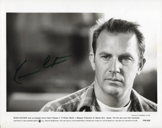 Kevin Costner Signed Photo 8x10 as Butch Haynes in A Perfect World