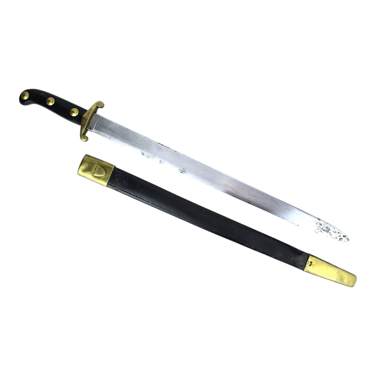 "King's Infantry" Swiss Gladius Model 1842 Weidmesser pour Scharfshuten w/ Rare Original Scabbard