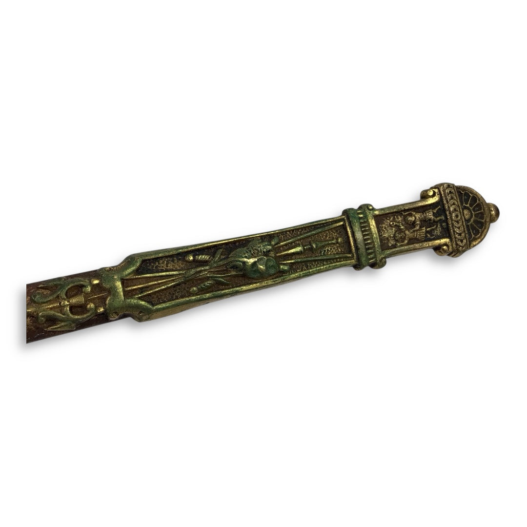 Knights of Pythias Ceremonial Sword - Named Frank V. Wade, F.C.B. Motto