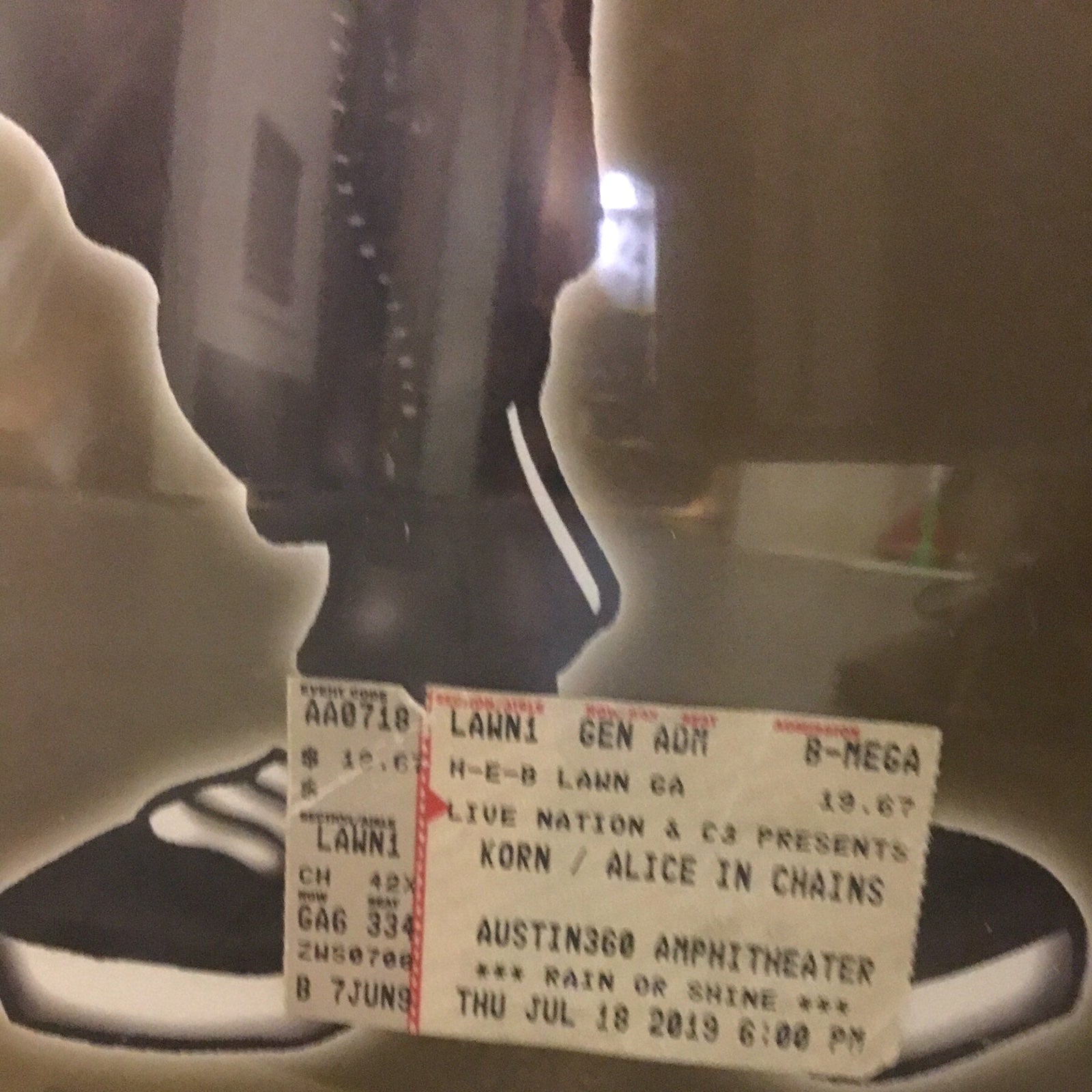 Korn Poster and Signed Photos Ticket Stubs Framed