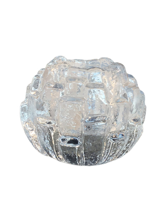 Kosta Boda Glass Textured Candle Holder
