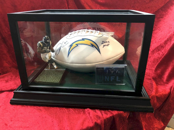 LaDainian Tomlinson Chargers Certified Authentic Autographed Football Shadowbox