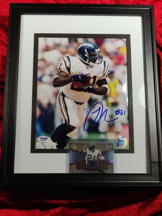LaDainian Tomlinson Signed Photo 13x16 Chargers Framed Display PSA/DNA COA