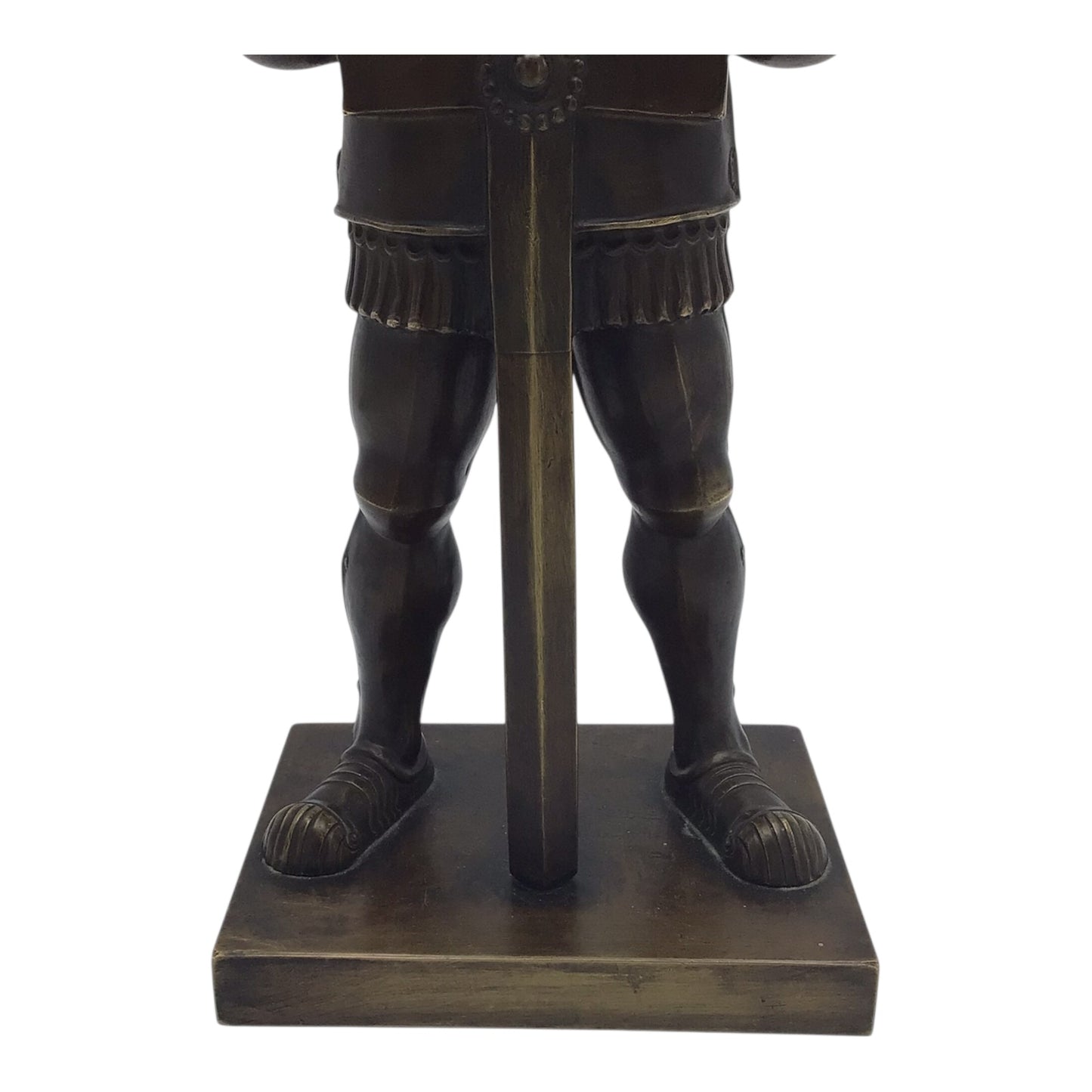 Large Imperial or Third Reich Era Solid Bronze Sculpture of a Germanic Knight