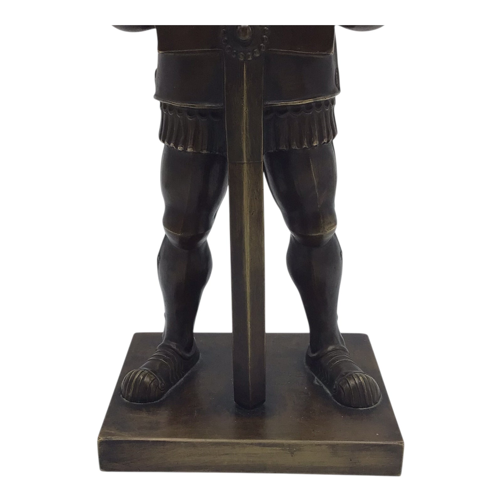 Large Imperial or Third Reich Era Solid Bronze Sculpture of a Germanic Knight