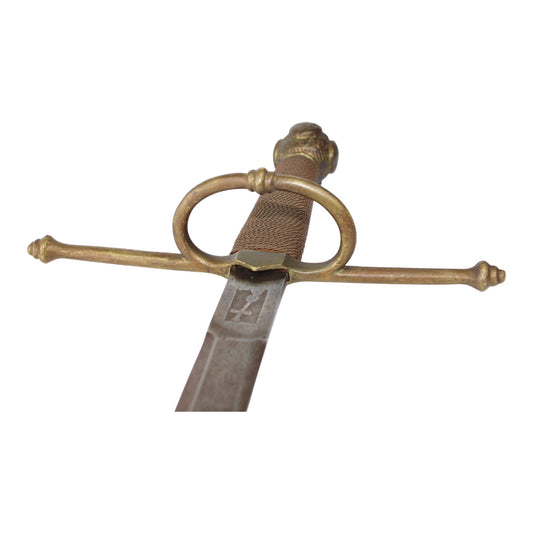 Large Longsword with Unique Maker Mark & Fascinating Embedded Ancient-Style Coin