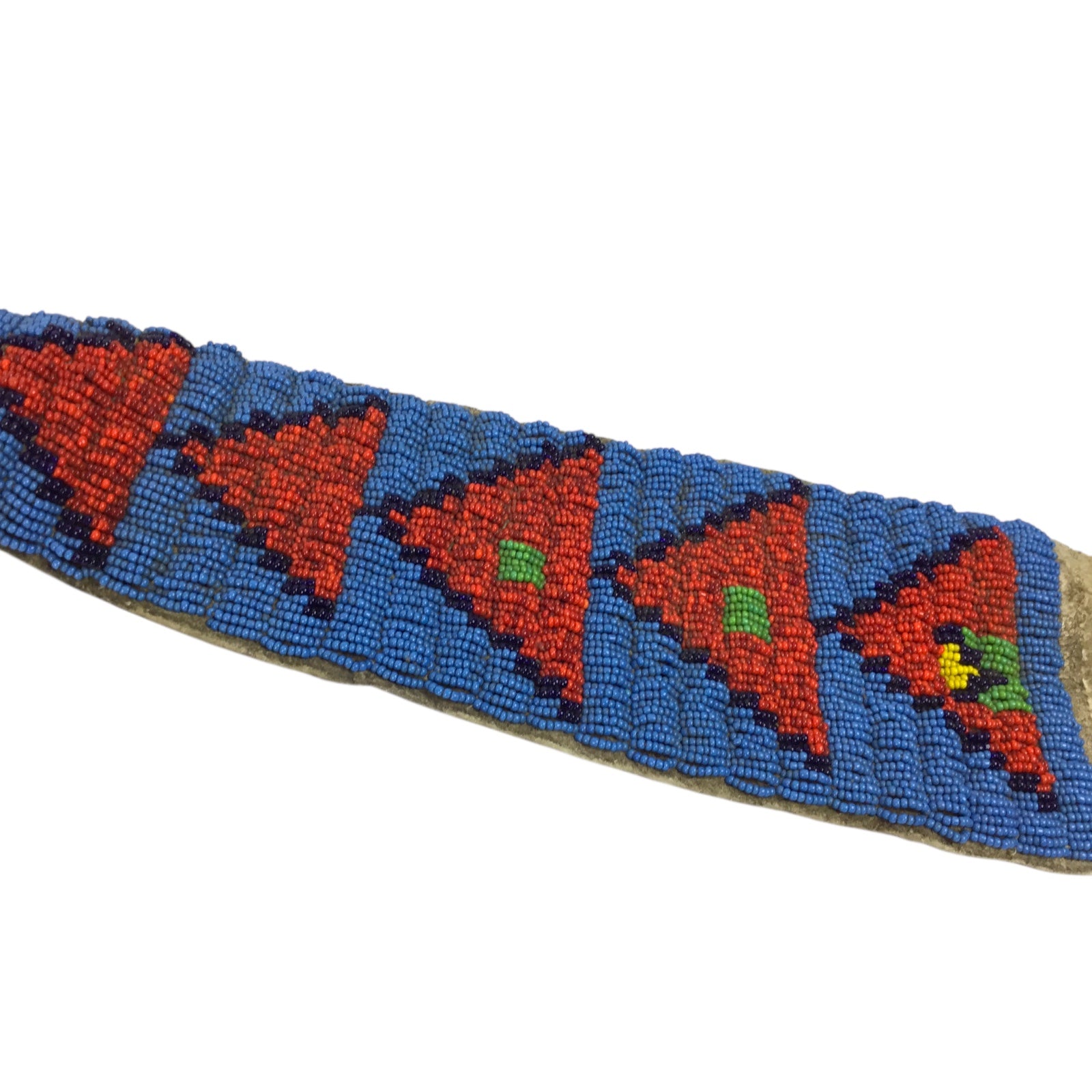 Large Native American Trade Tomahawk with Beaded and Leather Fringe Drop Indian War Period circa 1880 to 1905