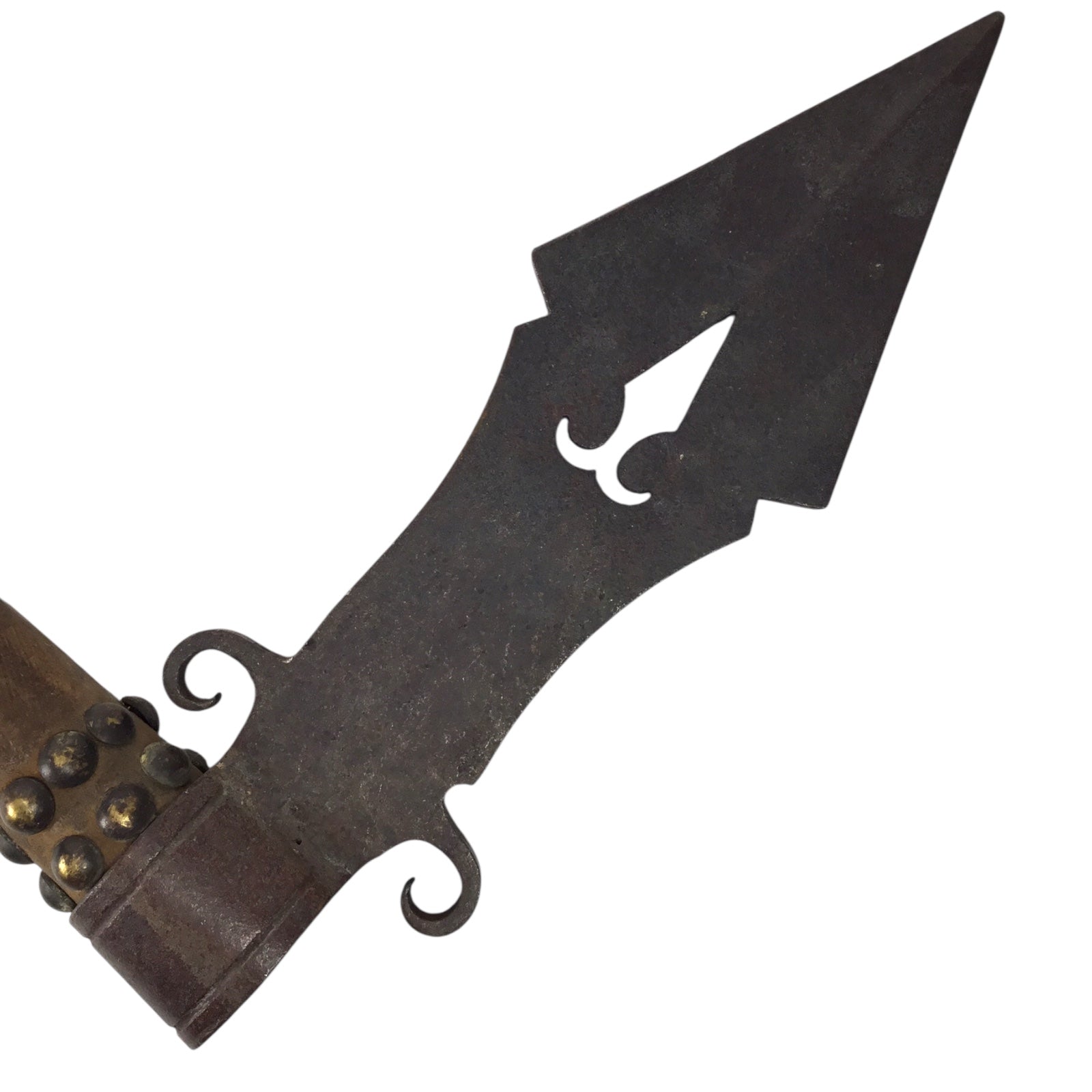 Large Native American Trade Tomahawk with Beaded and Leather Fringe Drop Indian War Period circa 1880 to 1905
