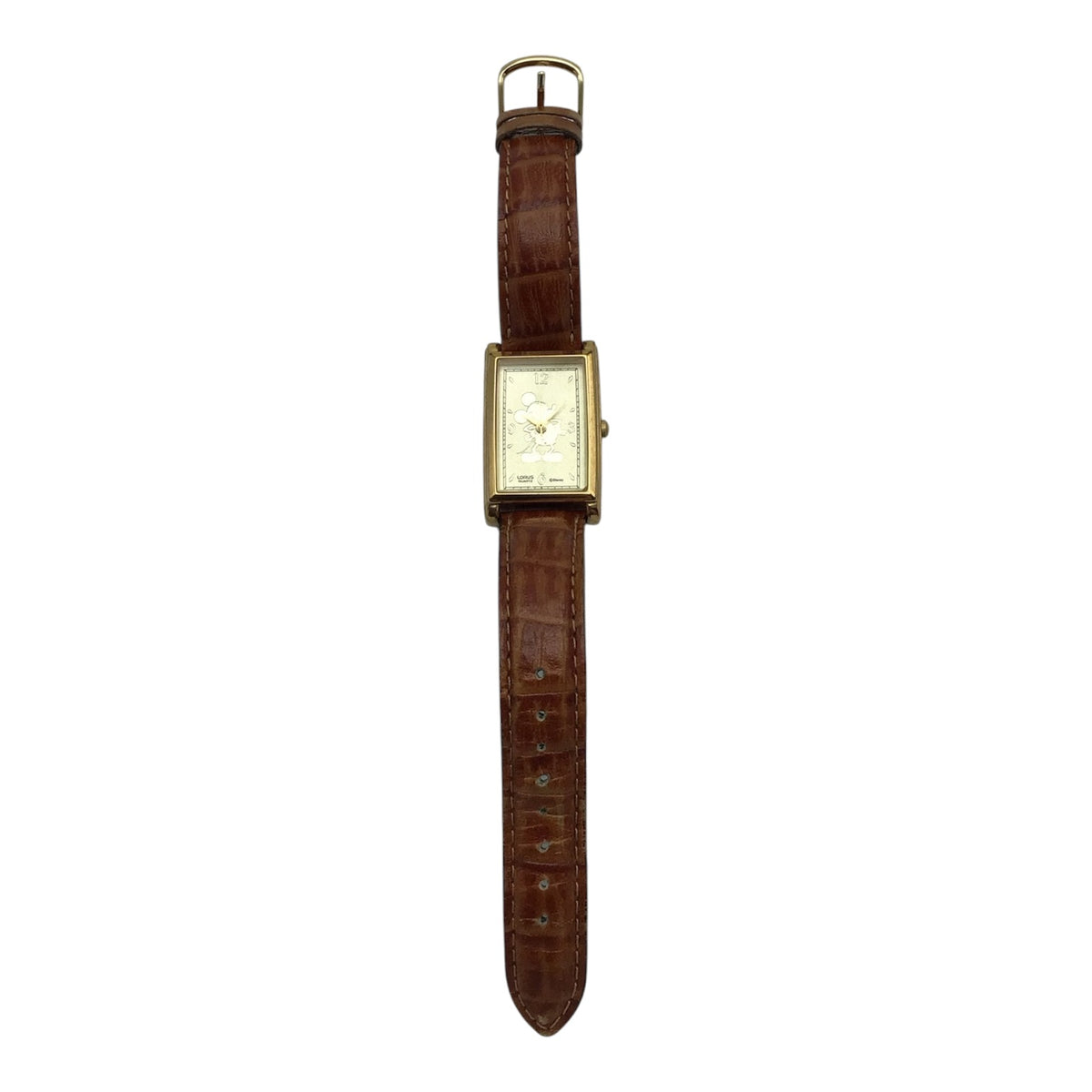 Leather Mickey Mouse Watch - Womens