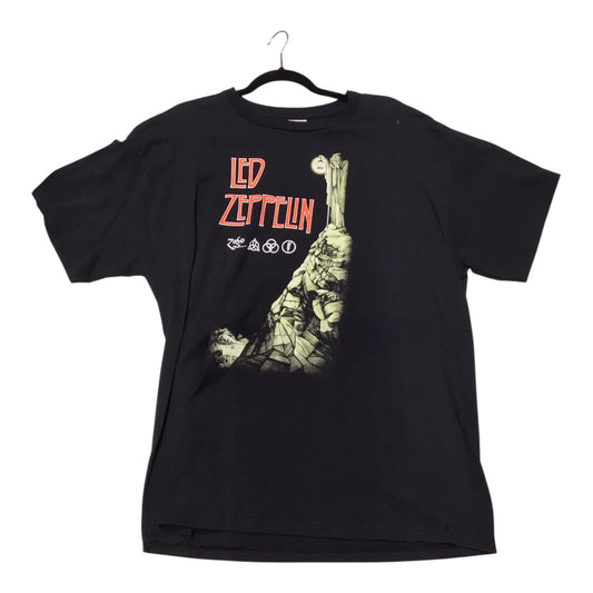 Led Zeppelin Hermit Graphic T-Shirt – Classic Symbols Rock Band Black Tee