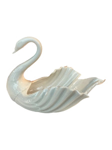 Lenox Cream Glass Swan Bowl