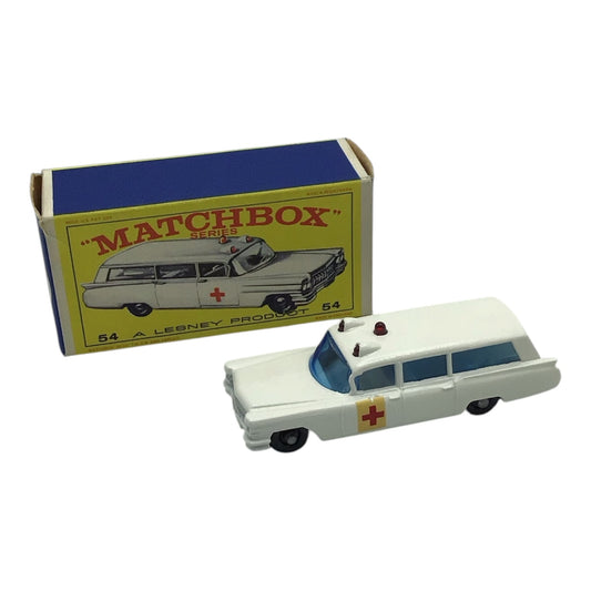 Lesney Matchbox Series #54 S&S Cadillac Ambulance w/ Original Box