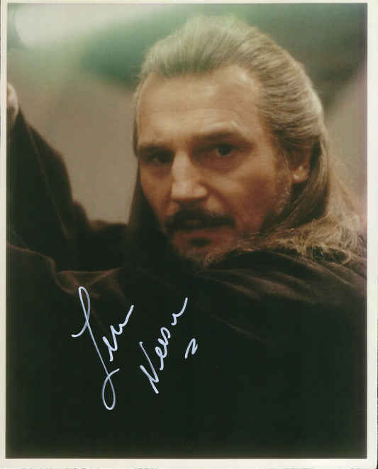 Liam Neeson Signed Photo 8x10, Autograph as Qui-Gon Jinn in Star Wars
