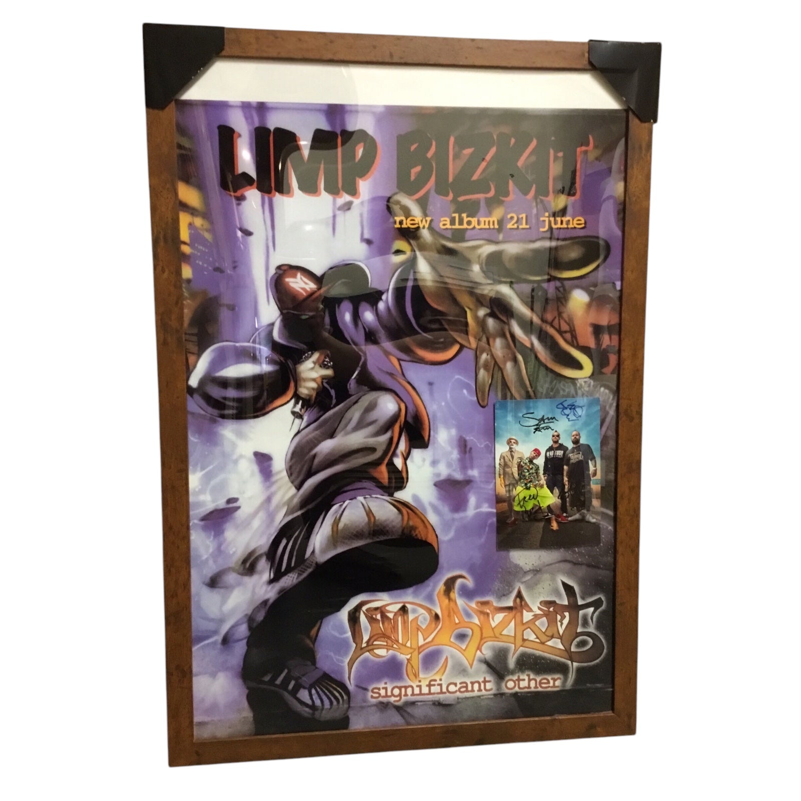 Limp Bizkit Significant Other Poster and Band Signed Photo Framed