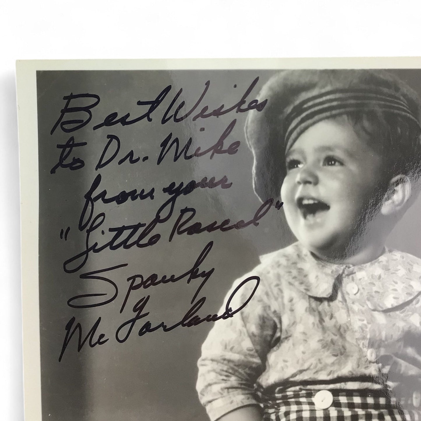 Little Rascals "Our Gang" Signed 8x10 Black-and-White Photo by Spanky McFarlan