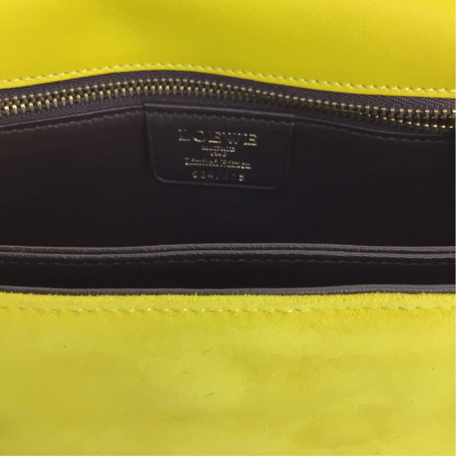 Loewe Limited Edition Mila Bag in Yellow Suede and Leather Trim