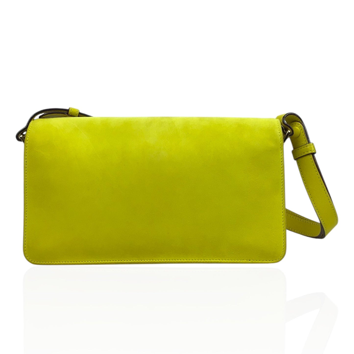 Loewe Limited Edition Mila Bag in Yellow Suede and Leather Trim