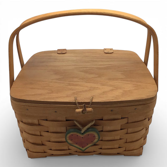 Longaberger Cake Basket with Insert, Protector, and Tie-On