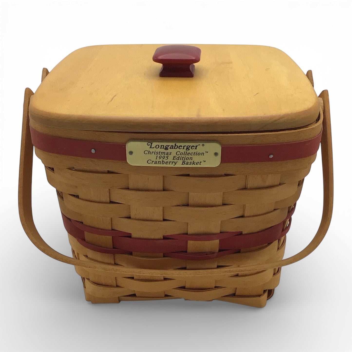 Longaberger Christmas Collection 1995 Edition Cranberry Basket