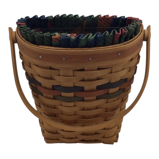 Longaberger Harvest Basket w/ Liner & Plastic Protector