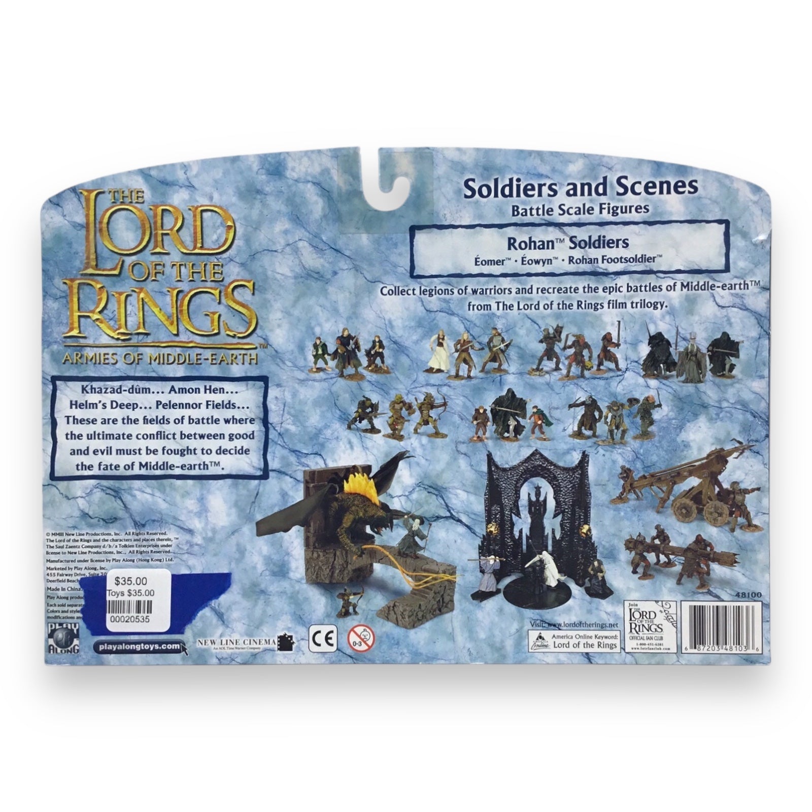 Lord of the Rings Armies of Middle-earth – Rohan Soldiers Soldiers and Scenes Battle Scale Figures (Play Along, 2003, New in Box)