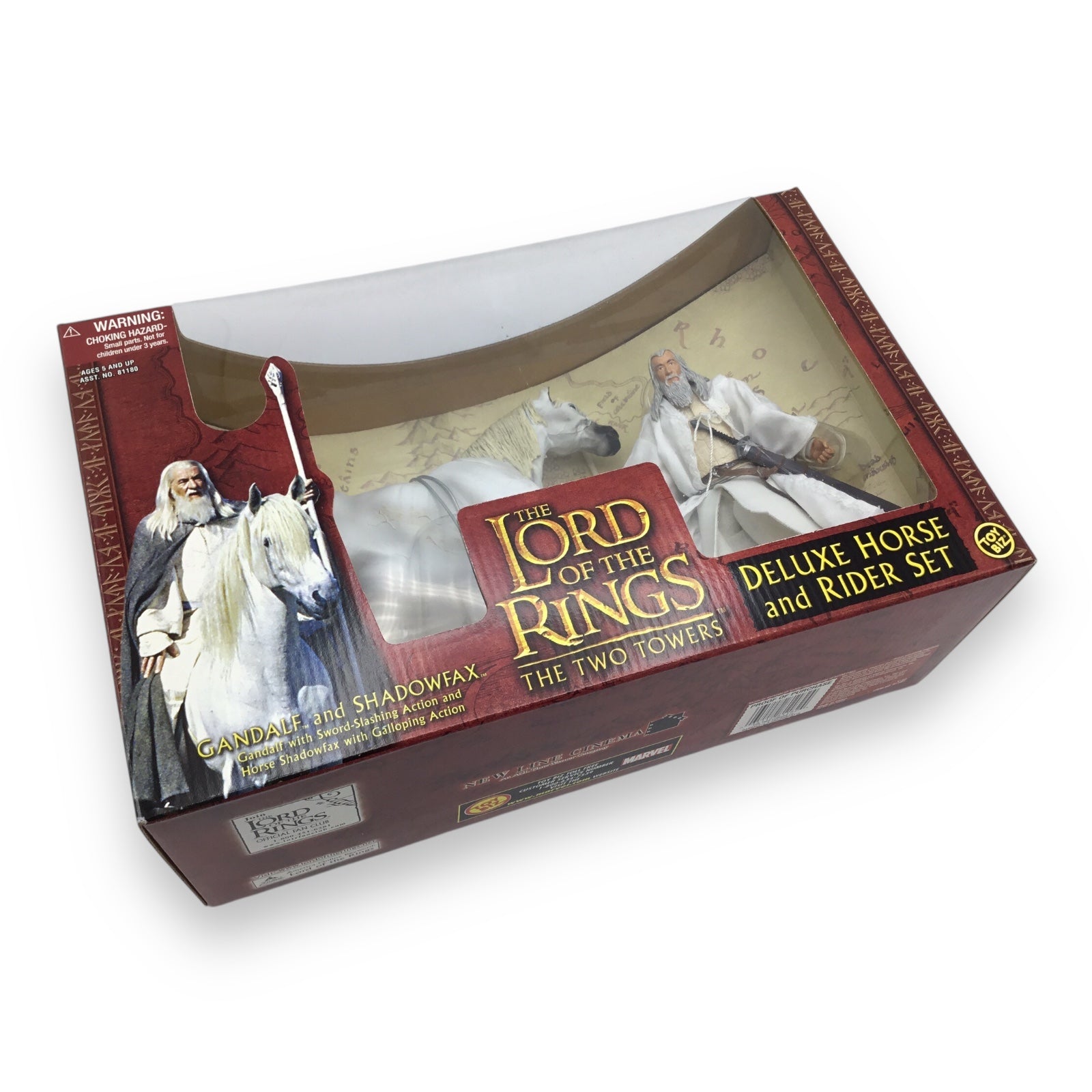 Lord of the Rings Fellowship of the Ring Deluxe Horse and Rider Set – Gandalf & Shadowfax (Toy Biz, 2002, Sealed)