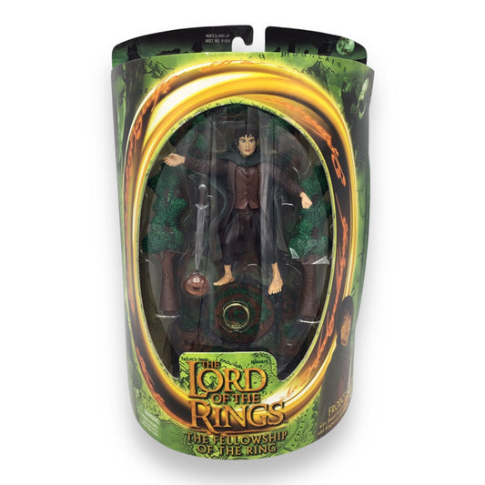 Lord of the Rings Fellowship of the Ring – Frodo with Sword-Attack Action & Ringwraith Reveal Base (Toy Biz, 2001, New in Box)