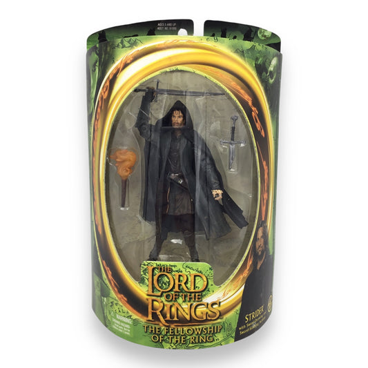 Lord of the Rings Fellowship of the Ring – Strider with Sword-Drawing & Sword-Slashing Actions (Toy Biz, 2001, New in Box)