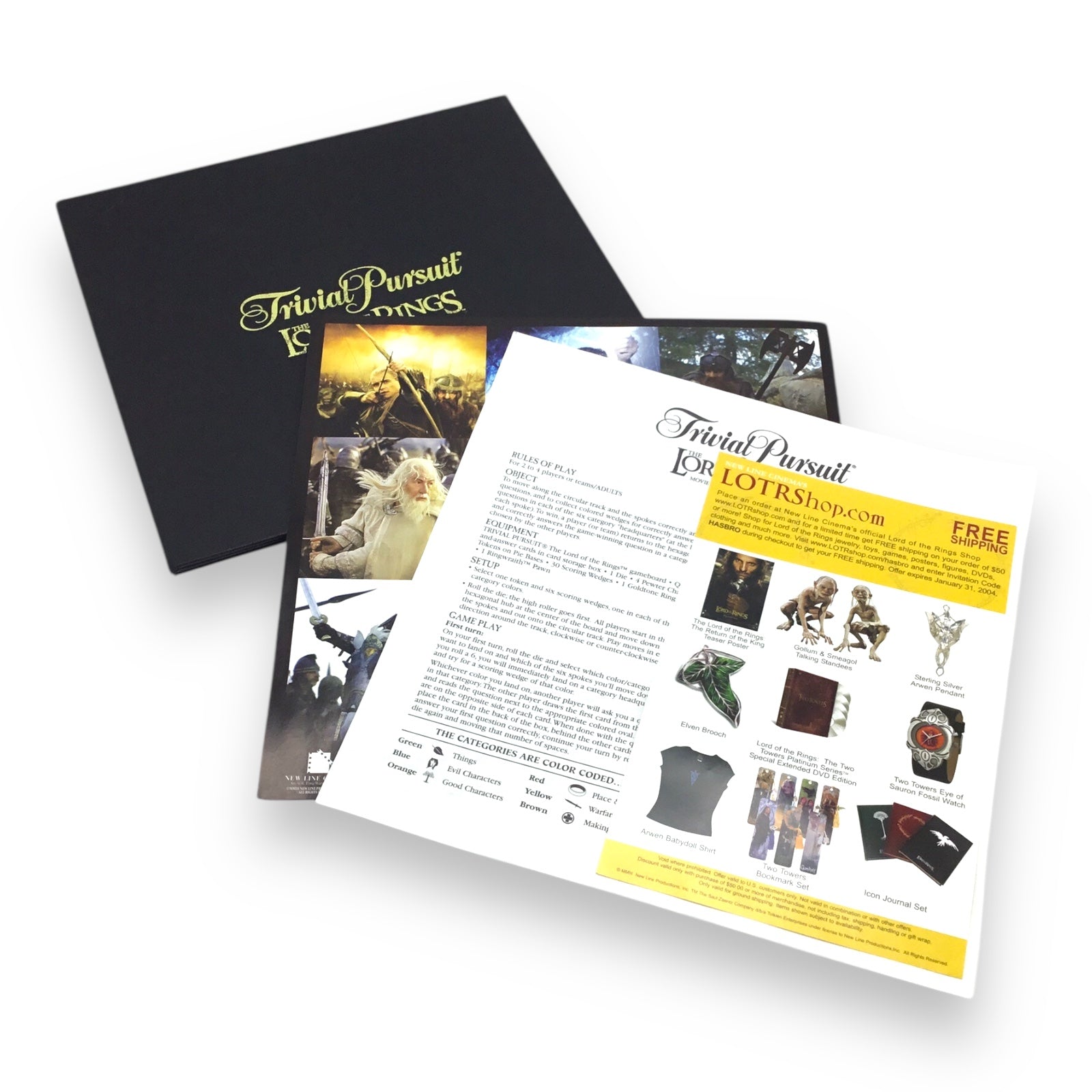 Lord of the Rings Movie Trilogy Collector’s Edition Trivial Pursuit Board Game – Parker Brothers