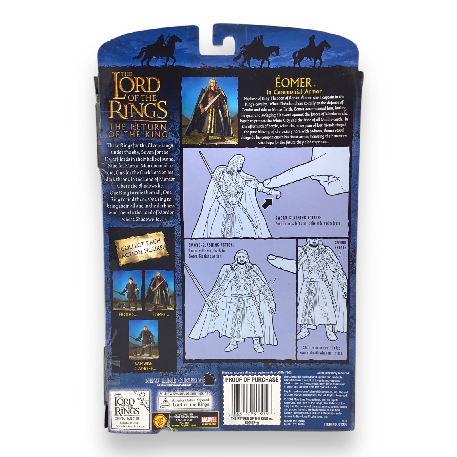 Lord of the Rings Return of the King – Éomer in Ceremonial Armor (Toy Biz, 2003, New in Box)