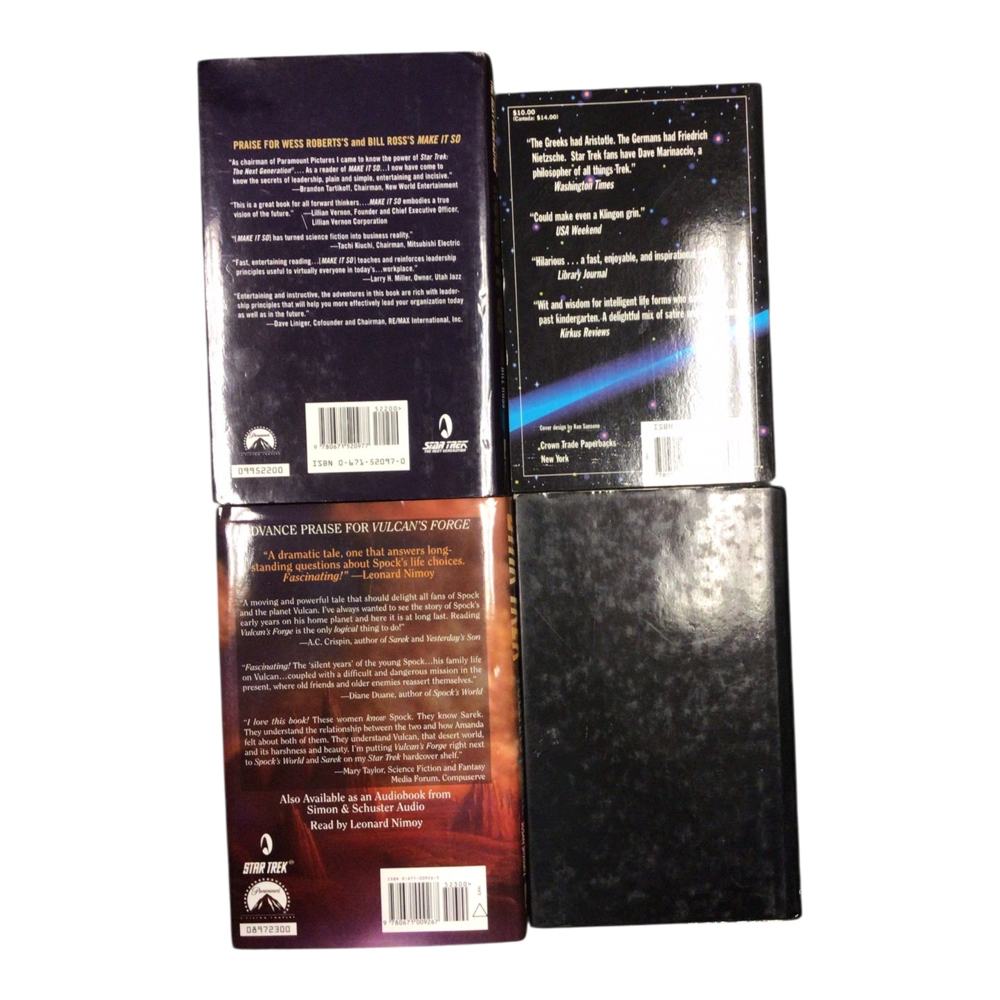 Lot of Four Star Trek Books: Make It So, Vulcan's Forge, & More