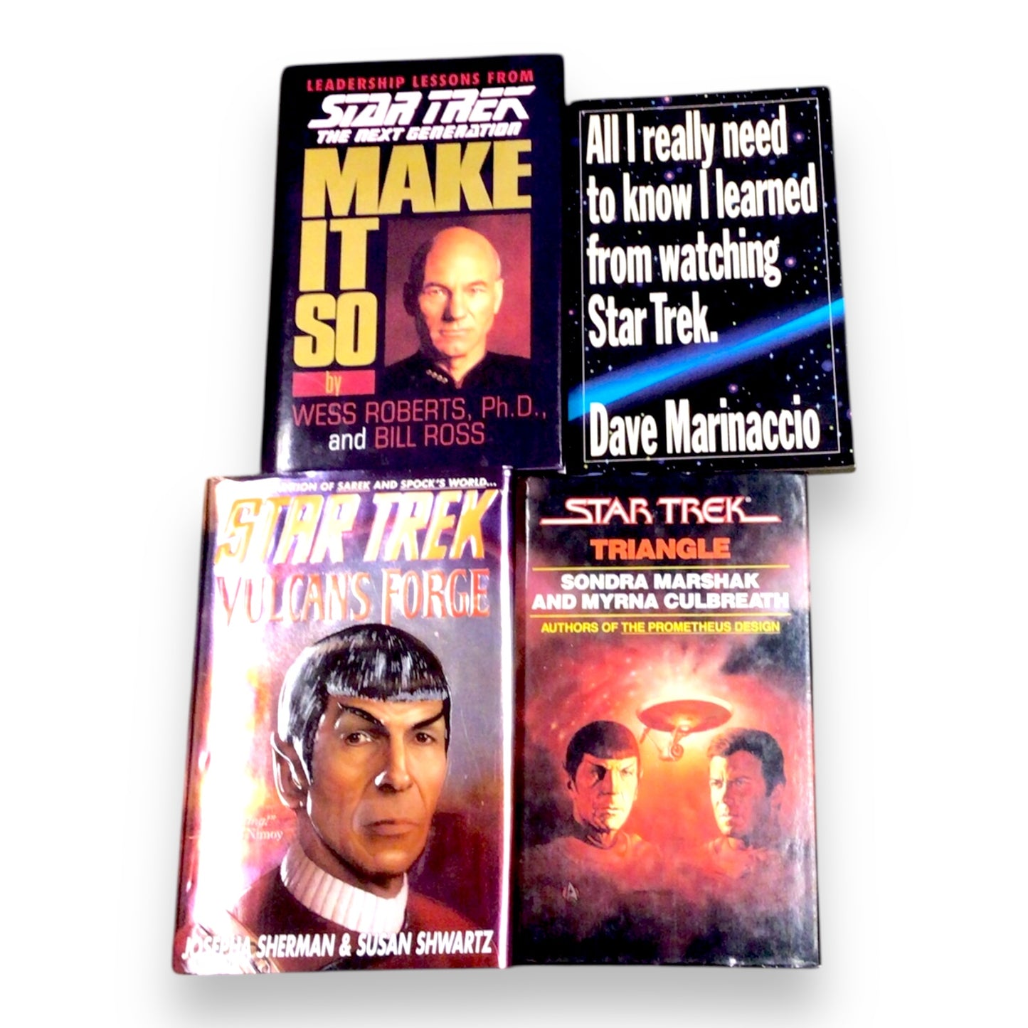 Lot of Four Star Trek Books: Make It So, Vulcan's Forge, & More