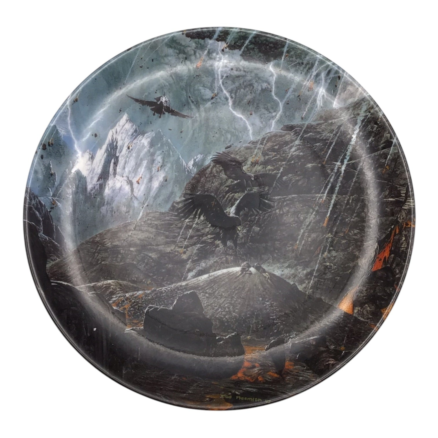 LotR At The Foot of Mount Doom Limited Edition Decorative Plate - Danbury Mint