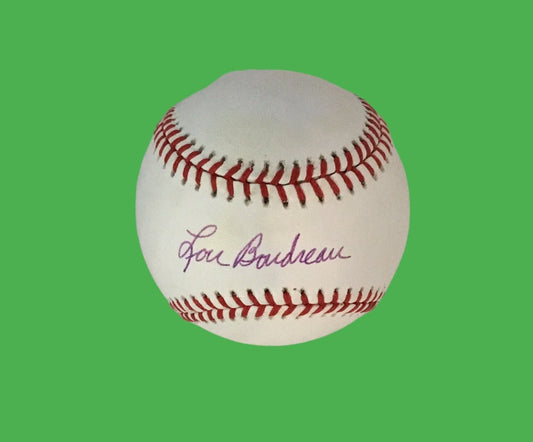 Lou Boudreau Cleveland Indians Guaranteed Authentic Baseball Autographed Sweet Spot