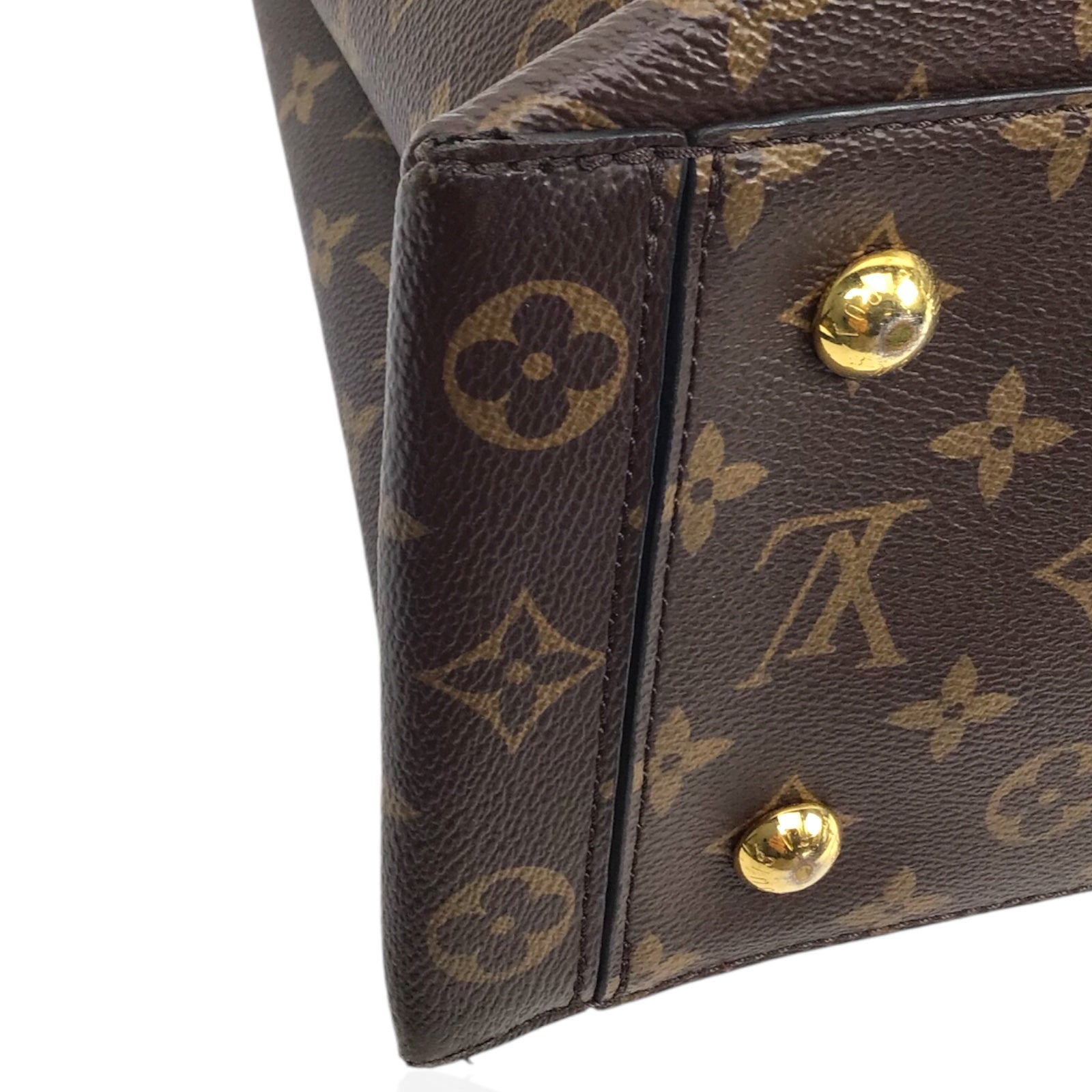 Louis Vuitton Brown & Tan Flower Tote Monogram Canvas Preloved Bag