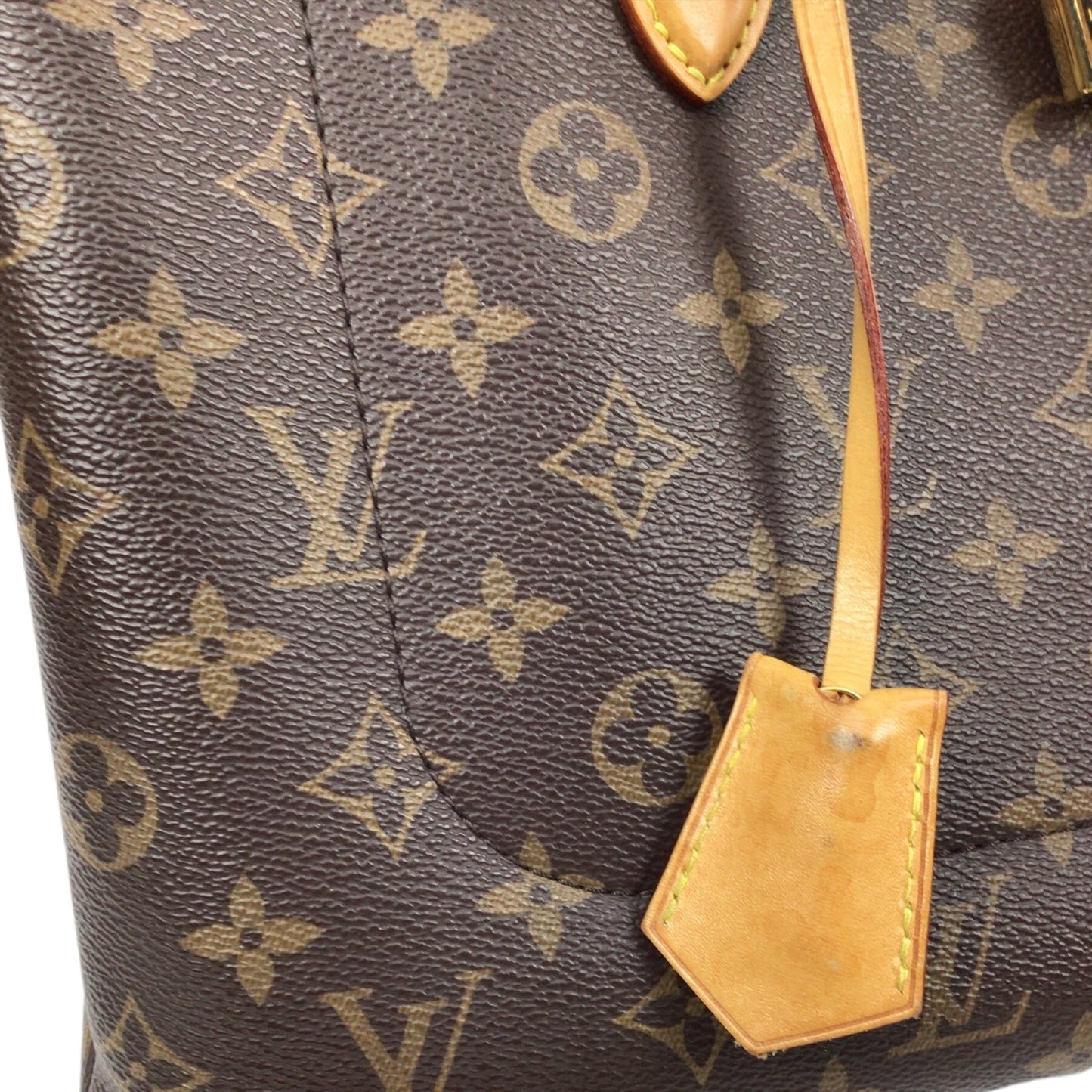 Louis Vuitton Brown & Tan Flower Tote Monogram Canvas Preloved Bag