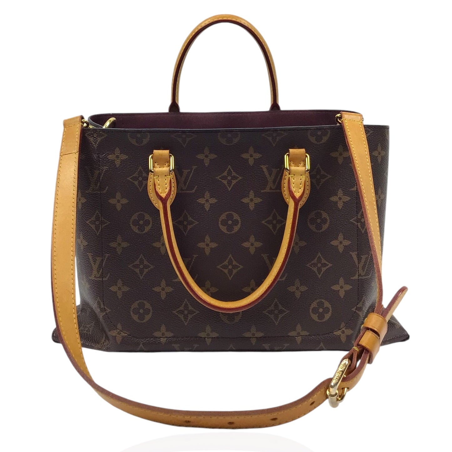 Louis Vuitton Brown & Tan Flower Tote Monogram Canvas Preloved Bag