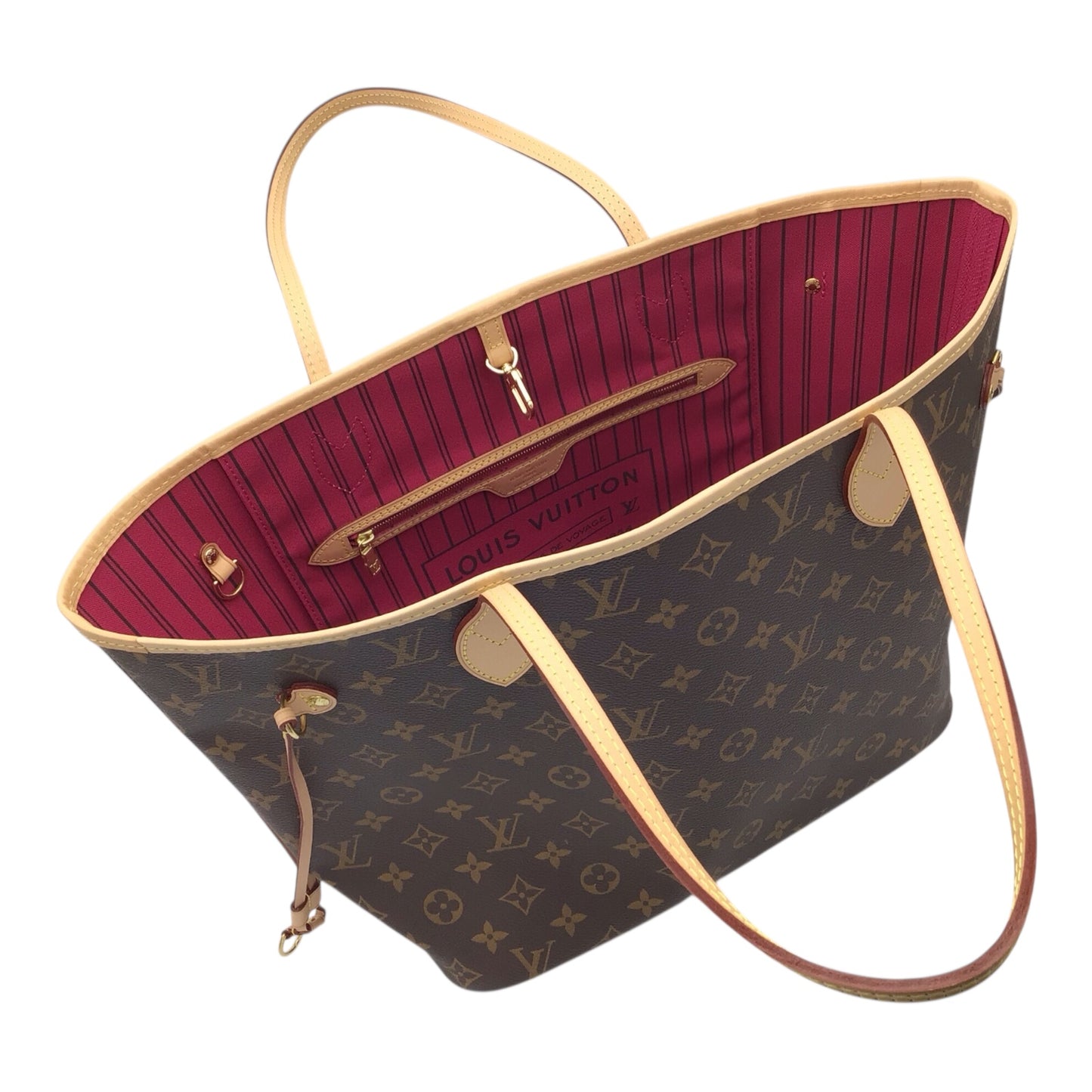 Louis Vuitton Neverfull MM Monogram Tote – Red Interior, Vachetta Straps, 2022 with Box