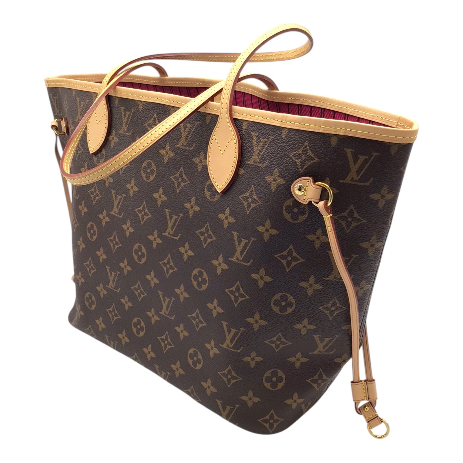 Louis Vuitton Neverfull MM Monogram Tote – Red Interior, Vachetta Straps, 2022 with Box