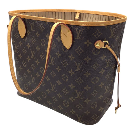 Louis Vuitton Neverfull MM Monogram Tote - Vachetta Leather Straps, Brass Hardware
