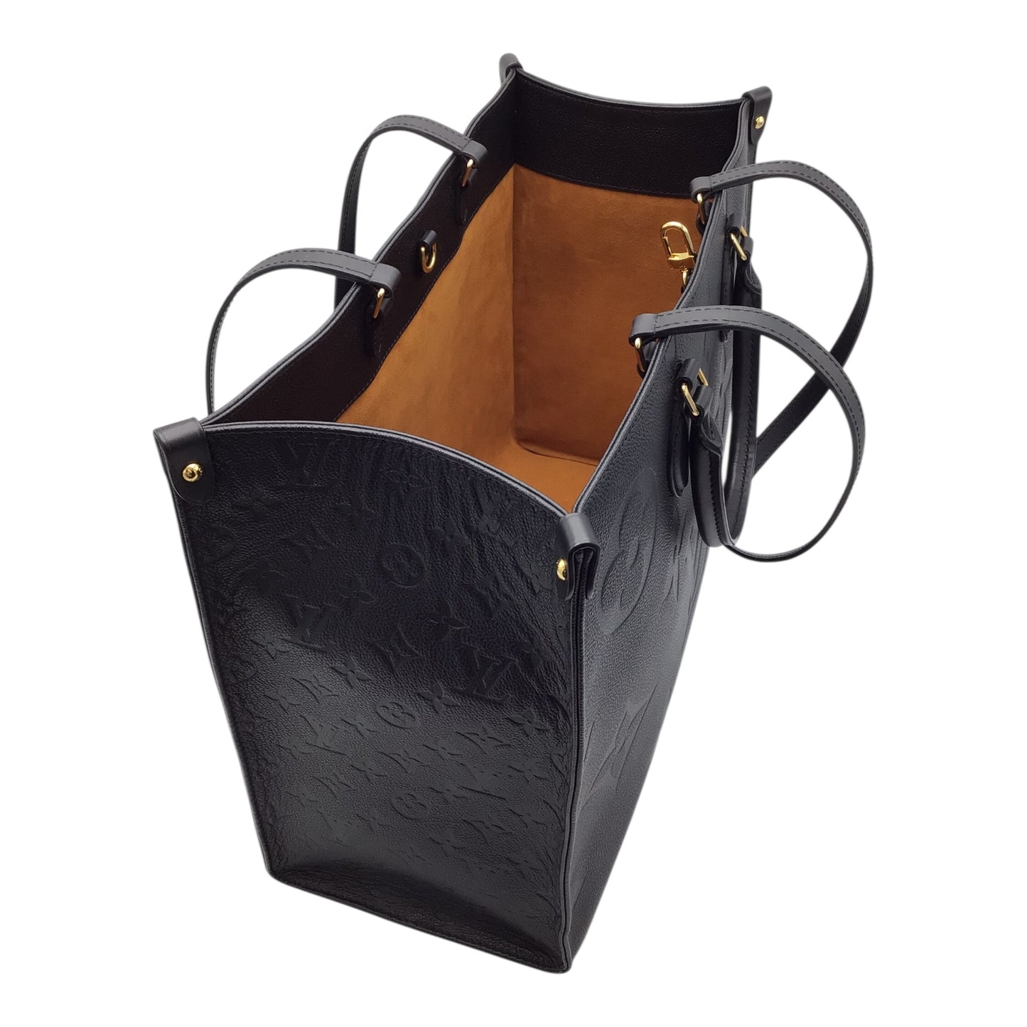 Louis Vuitton Onthego GM 2019 Black Empreinte Monogram Leather Tote