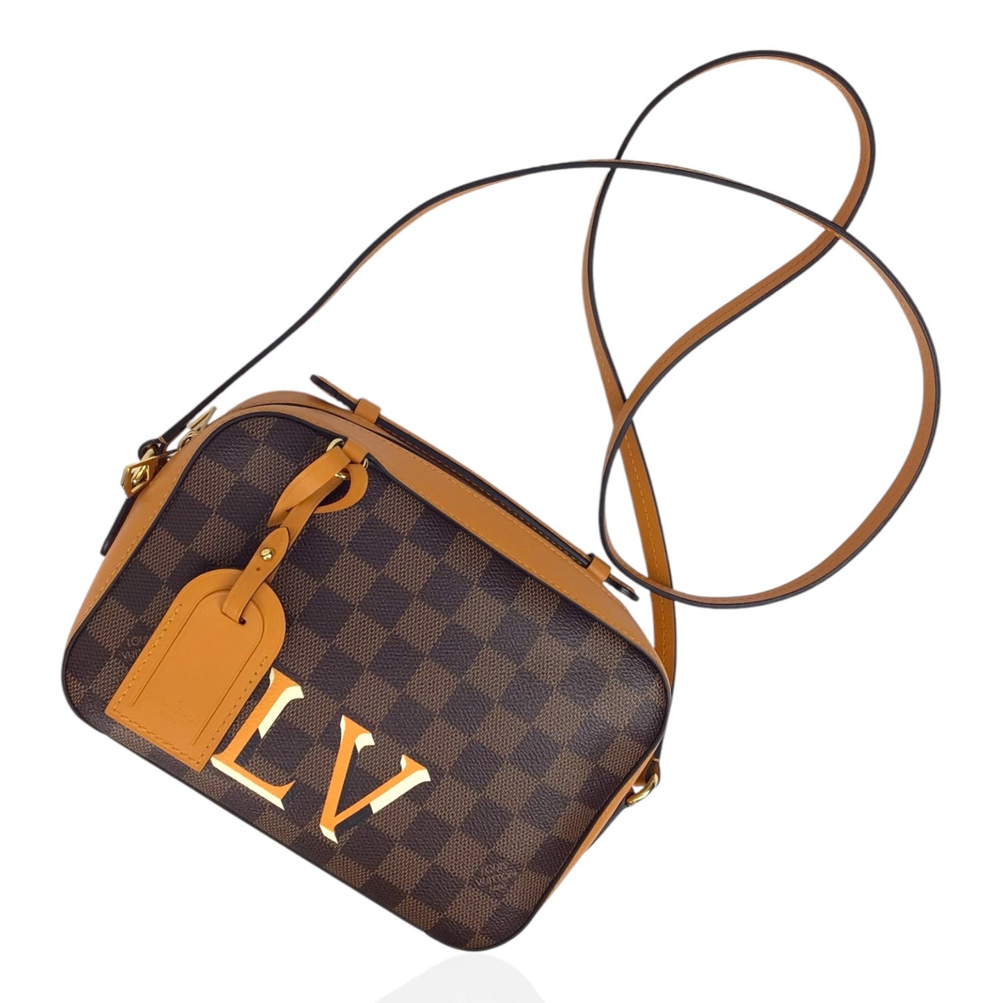 Louis Vuitton Santa Monica Camera Bag in Damier Canvas with Safran Trim