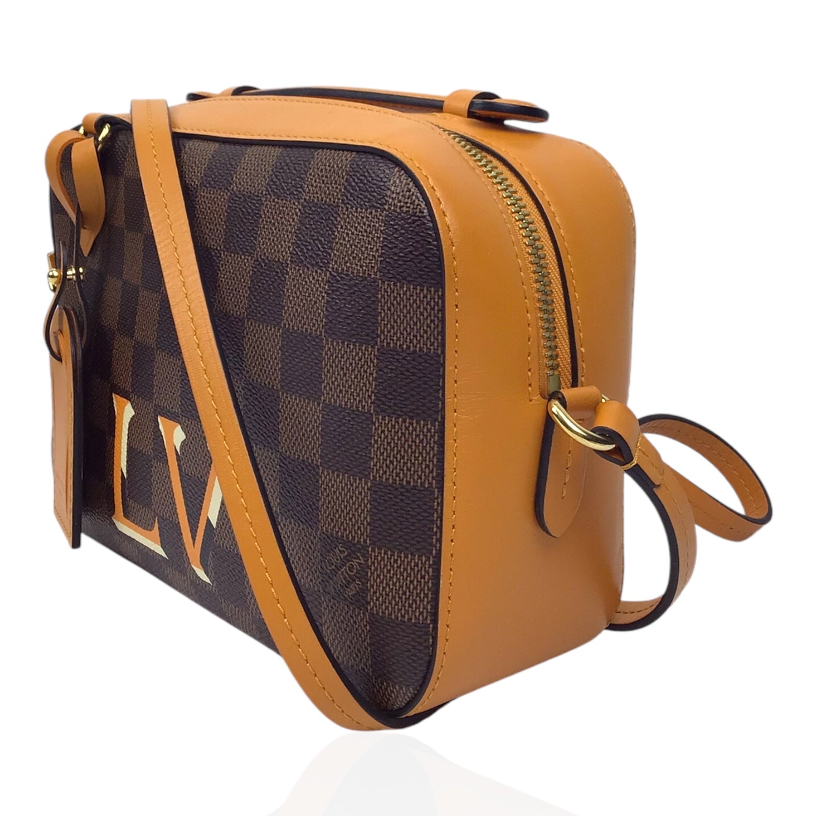 Louis Vuitton Santa Monica Camera Bag in Damier Canvas with Safran Trim