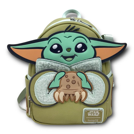 Loungefly Disney Star Wars Yoda The Child Grogu Mini Backpack Faux Leather Limited