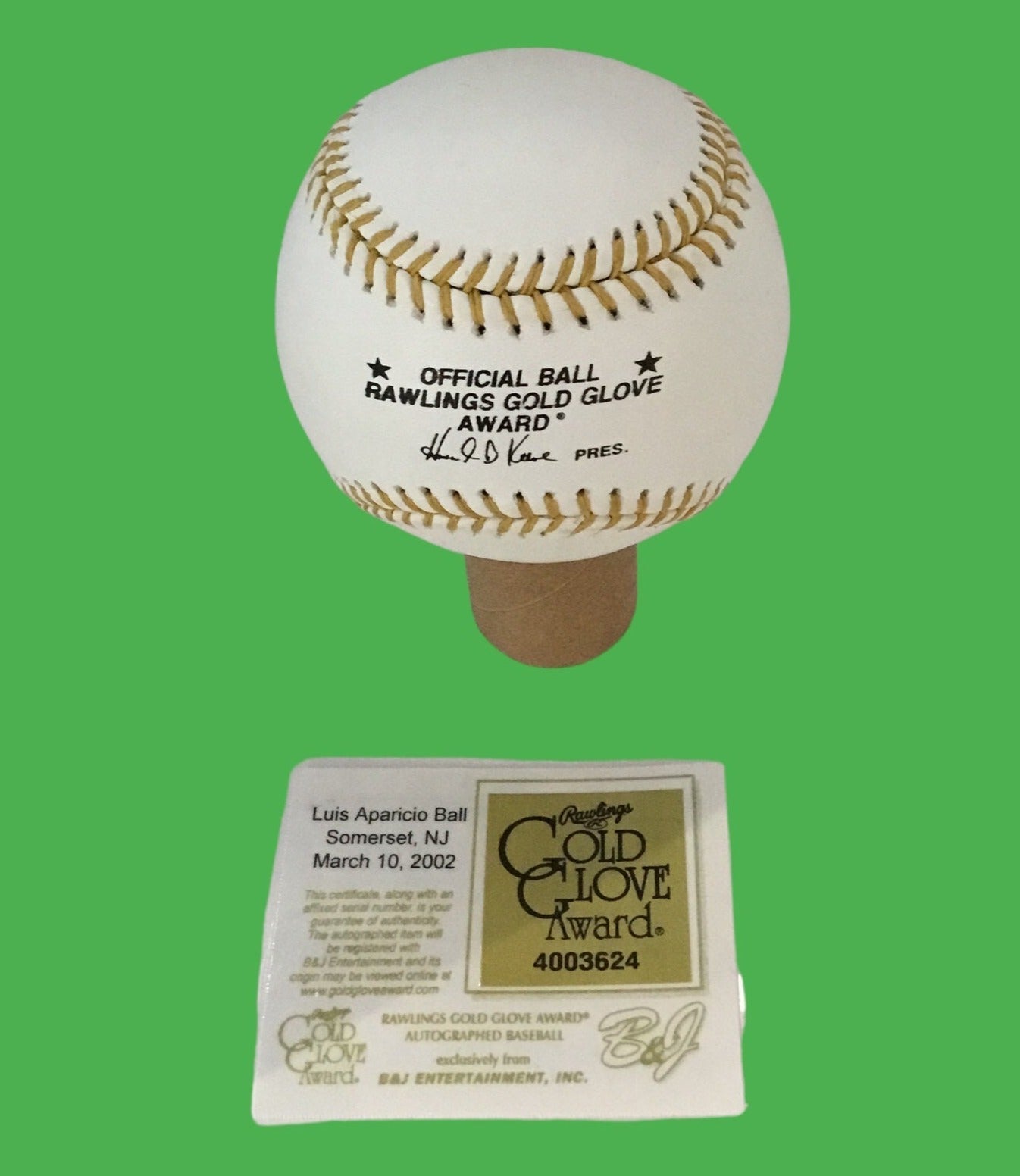 Luis Aparicio Certified Authentic Autographed Baseball Sweet Spot